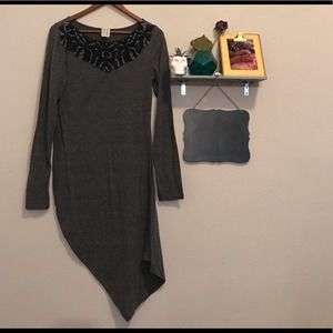 Free people  grey long sleeve dress
